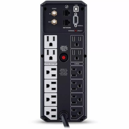CyberPower CP1500AVRLCD3 1500VA/900W Intelligent LCD Mini-Tower UPS, NEMA 5-15P - Picture 6 of 8
