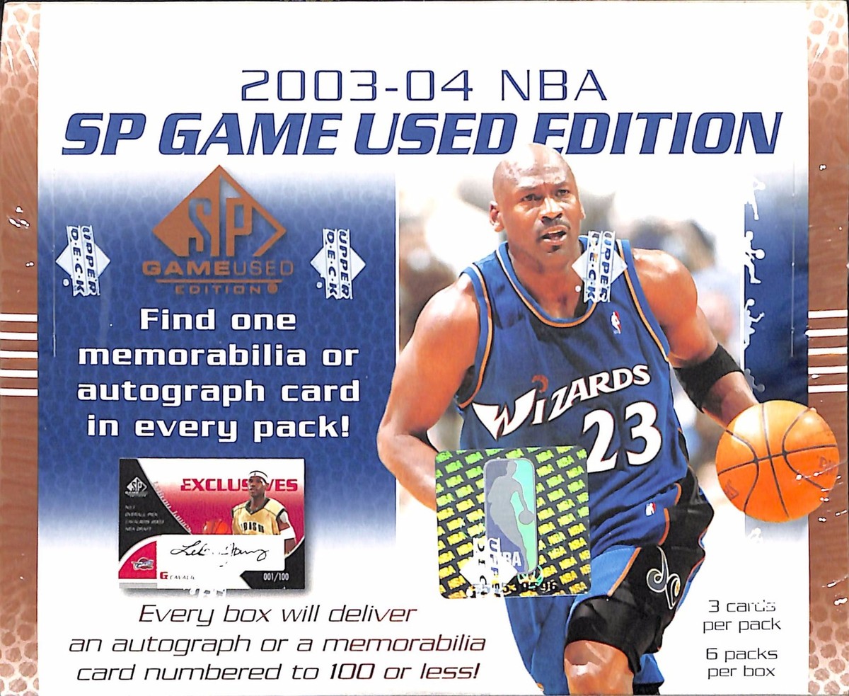 2003-04 NBA SP Game Used Edition Sealed Hobby Box 3 cards/pack 6