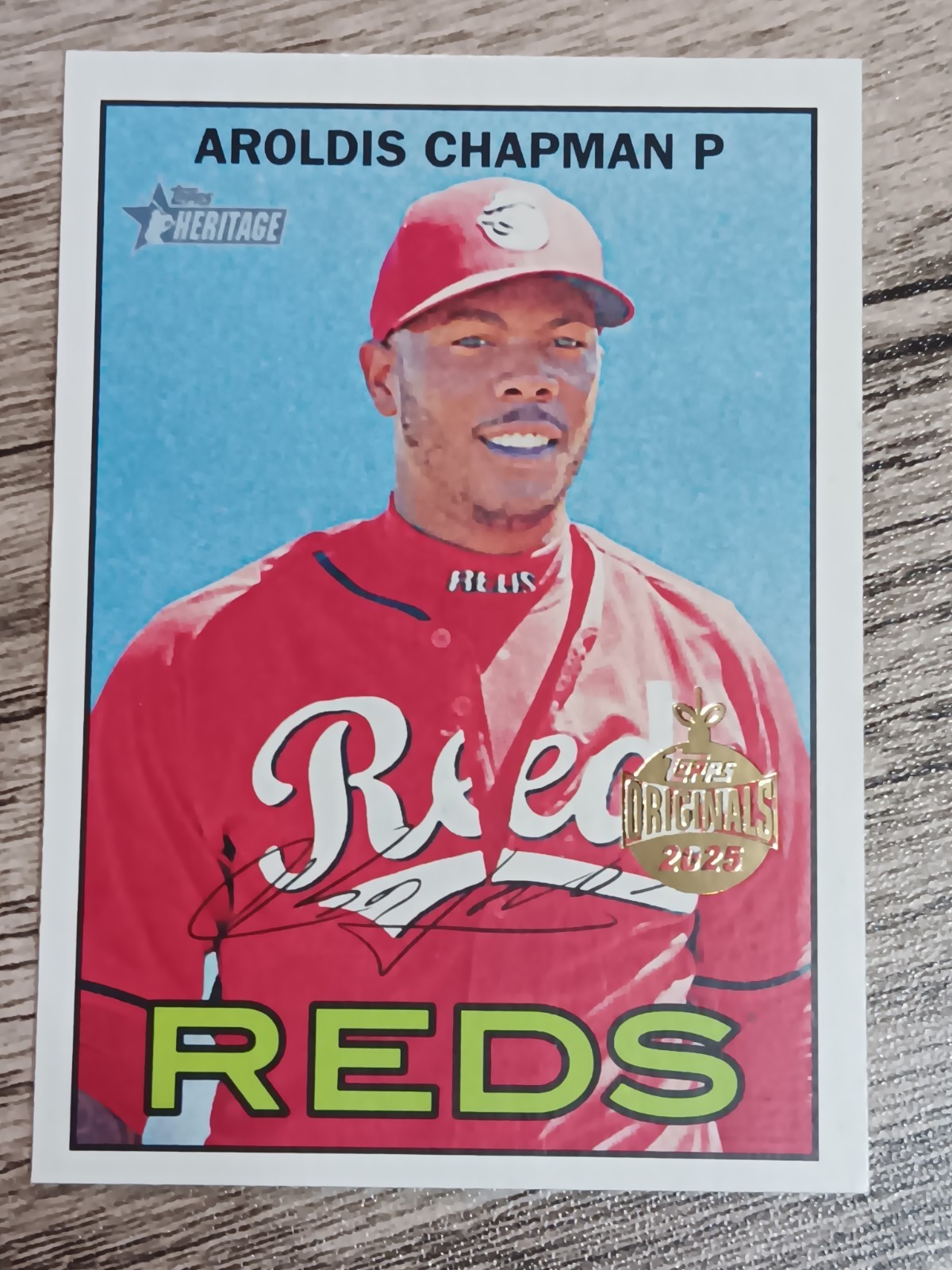 2025 Topps ORIGINALS THROWBACK 2016 Topps Heritage #80 Aroldis Chapman - BB