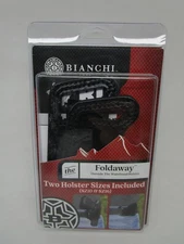 NIB Bianchi Leather Black Foldaway Flat Pistol Holster Two Size 10 16 Model 101