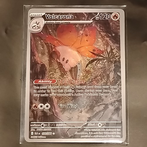 Pokemon Co. Volcarona 100/086 SV Black Bolt Illustration Rare  Eng 120HP