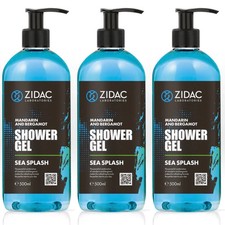 Zidac Shower Gel Sea Splash 500ml x 3 Pack 5.31 per litre