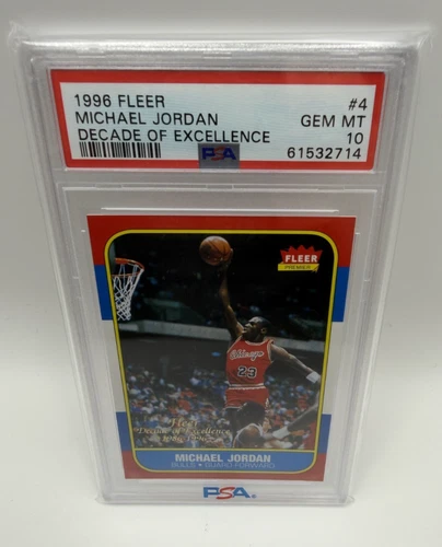 Michael Jordan 1996-97 Fleer #4 Decade of Excellence PSA 10