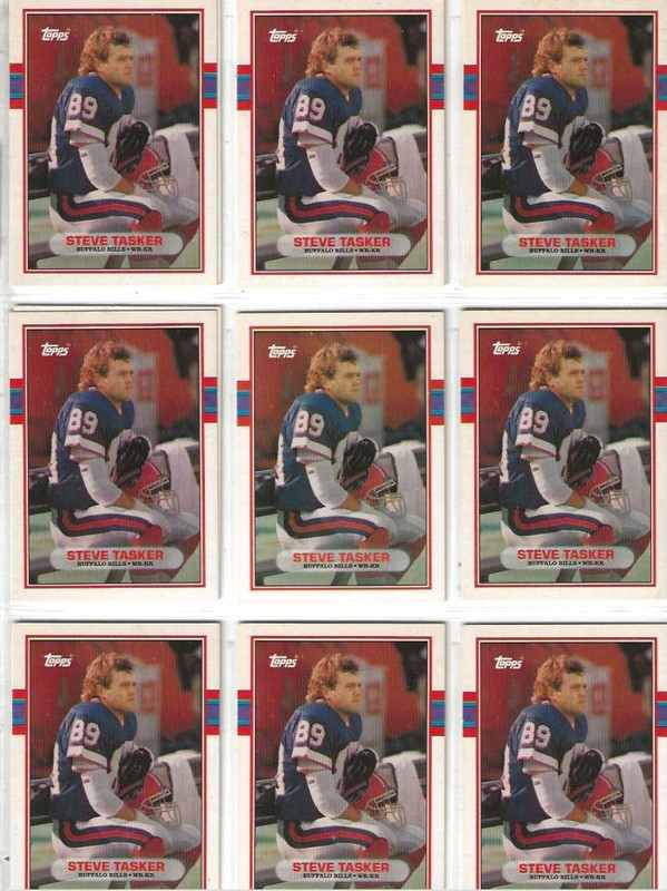 Lot (15) 1989 Topps Traded #65T Steve Tasker Buffalo Bills NMMT Condition