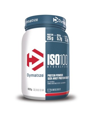 DYMATIZE Whey Protein Pulver Shake Hydrolysat Eiweiß ISO 100 Strawberry 932 g