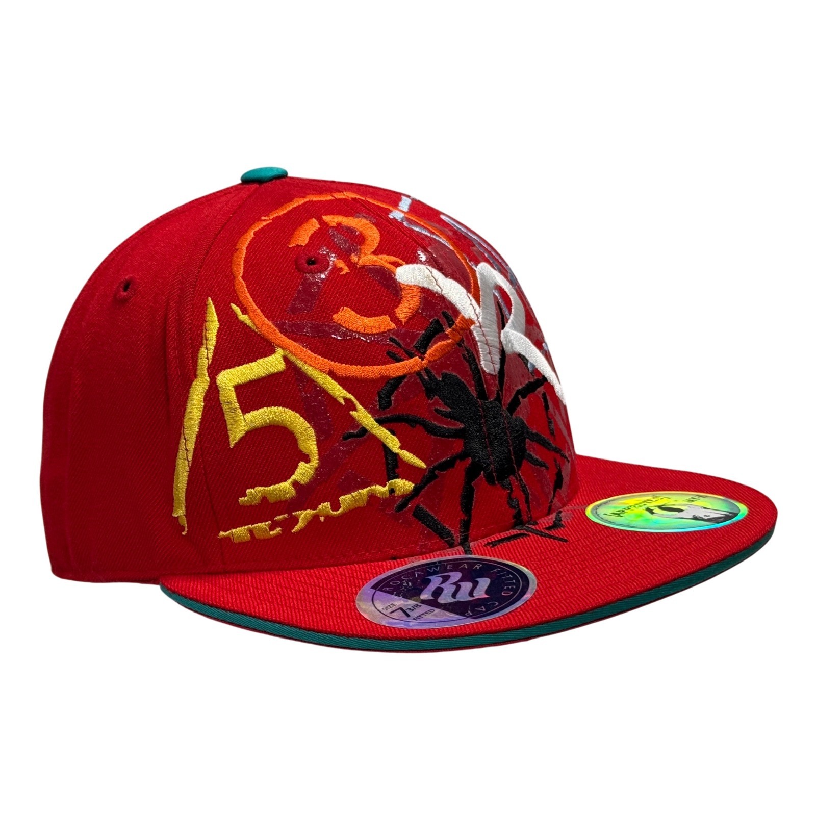 Rocawear Authentic Fitted Cap Hat Red Graffiti Sp… - image 3