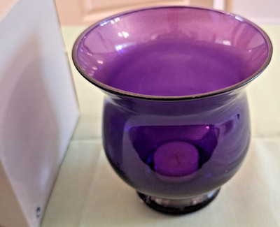 PartyLite Amethyst Teelicht/Votivkerzenhalter - Neu in Box nicht mehr produziert Ex-Demo
