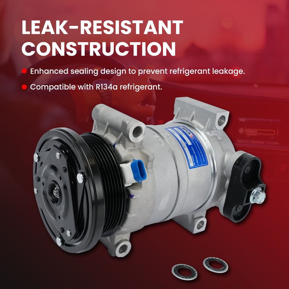 New AC Compressor HT6 Style w/ 6-Groove Pulley for Chevrolet Express ...
