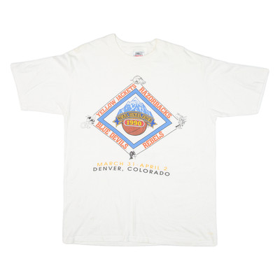 Vintage Oneita NCAA Final Four 1990 Herren T-Shirt weiß 90s USA XL