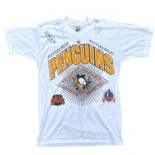 NHL Jaromir Jagr Pittsburgh Penguins Hockey T-Shirt White L Tee USA