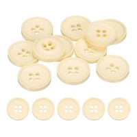10 StüCk NäHknöPfe,18Mm,4 LöCher,Harz,Rund,BastelknöPfe,Haferflockenweiß