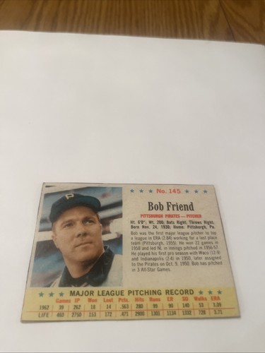 1963 Bob Friend #145