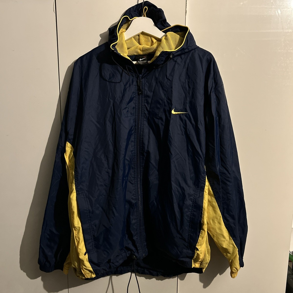 nike yellow and blue windbreaker