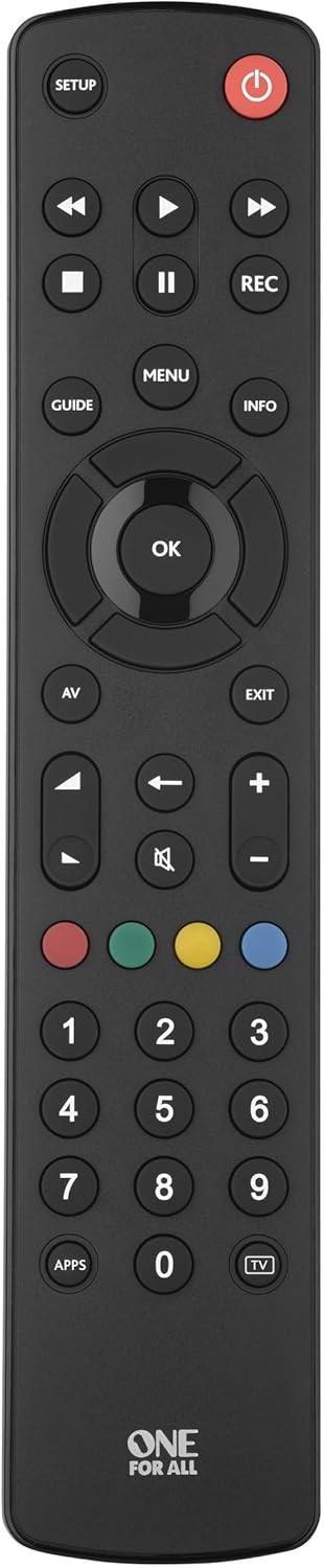 One For All URC1210 Universal TV Remote Control Contour Learning Replacement