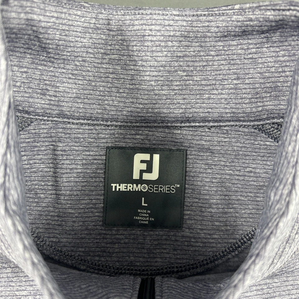 Pullover de golf FootJoy serie térmica brezo cepillado trasero grande púrpura precio de venta sugerido por el fabricante 115 USD Foto 3 de 4