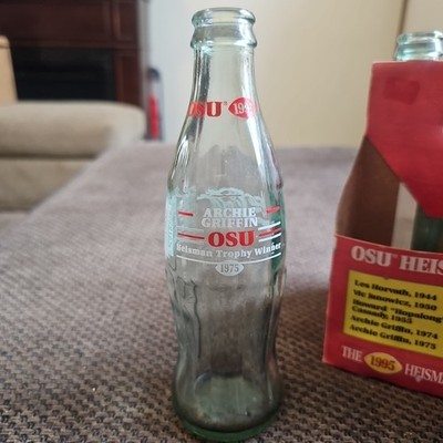 Vtg 1995 OSU ArchieGriffin 1974 Heisman Trophy Winner Coca-Cola 8oz Bottle Empty