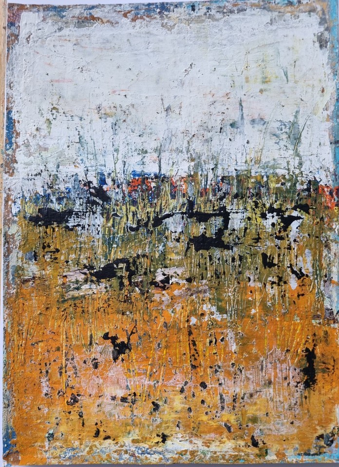 Abstract Original Acrylic Painting On Paper A3 Approx Size Signed Gift ...