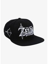The Legend Of Zelda: Breath Of The Wild Black & White Snapback Hat