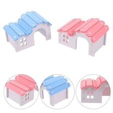  2pcs Hamster House: Pets Small Animal Hideout Hut Play Toys Chews For Small