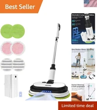 Versatile Cordless Floor Cleaner for Multi-Surface Use with LED Light & Sprayer