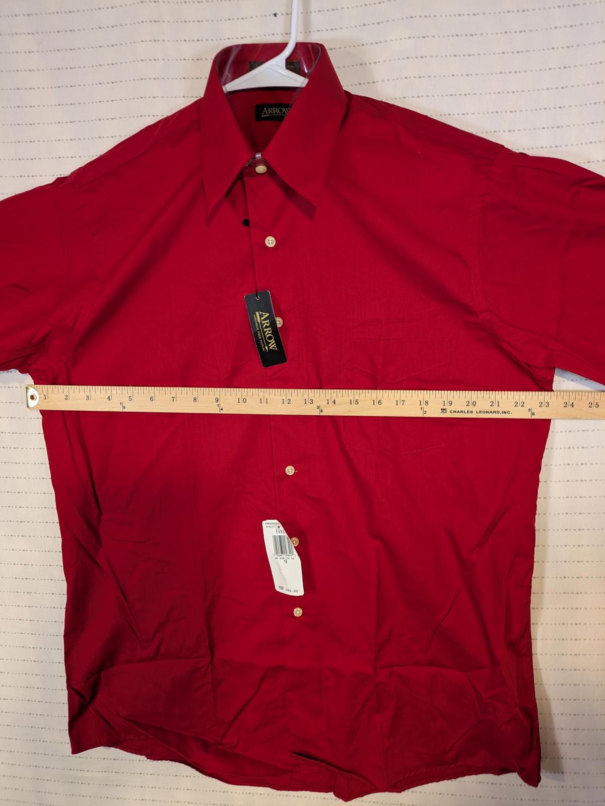 Arrow Wrinkle Free Poplin Solid Button Down Shirt… - image 6