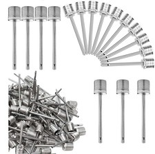 Air Pump Needle,50Pcs FMMTHQ Dual-Port Basketball Inflation silver