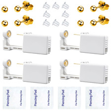 Ear Piercing Kit, Disposable Ear Piercing Gun Preloaded CZ Earring Studs, Body P