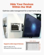 Structured Media Enclosure, 9-Inch, Recessed in-Wall Media Box with Cover,