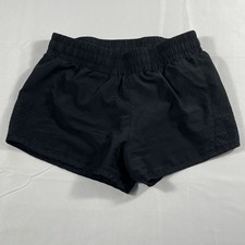 XERSION Girls Running Shorts Size Med 10/12 Quick-dri Black Liner Elastic Waist