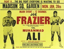 1974 MUHAMMAD ALI vs JOE FRAZIER SUPER FIGHT 2 BOXING POSTER MSG NYC - 11