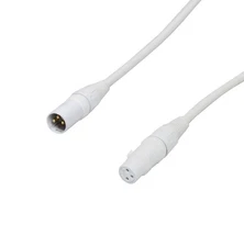 Audio 2000s E80125 XLR to XLR Female 25 Feet White Color Microphone Cable