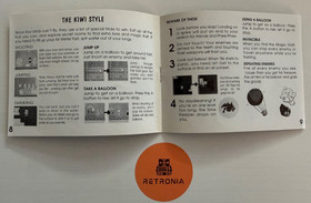 The New Zealand Story Nintendo Nes Game Instruction Manual UK Version