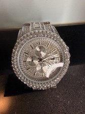 Iced Out Moissanite Chronograph Style Watch