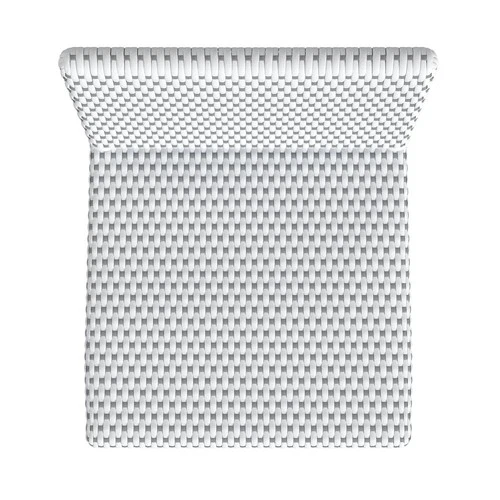 Serienna Rectangular Rattan Low Back 24.5" Counter Stool, White and Gray - Picture 6 of 9