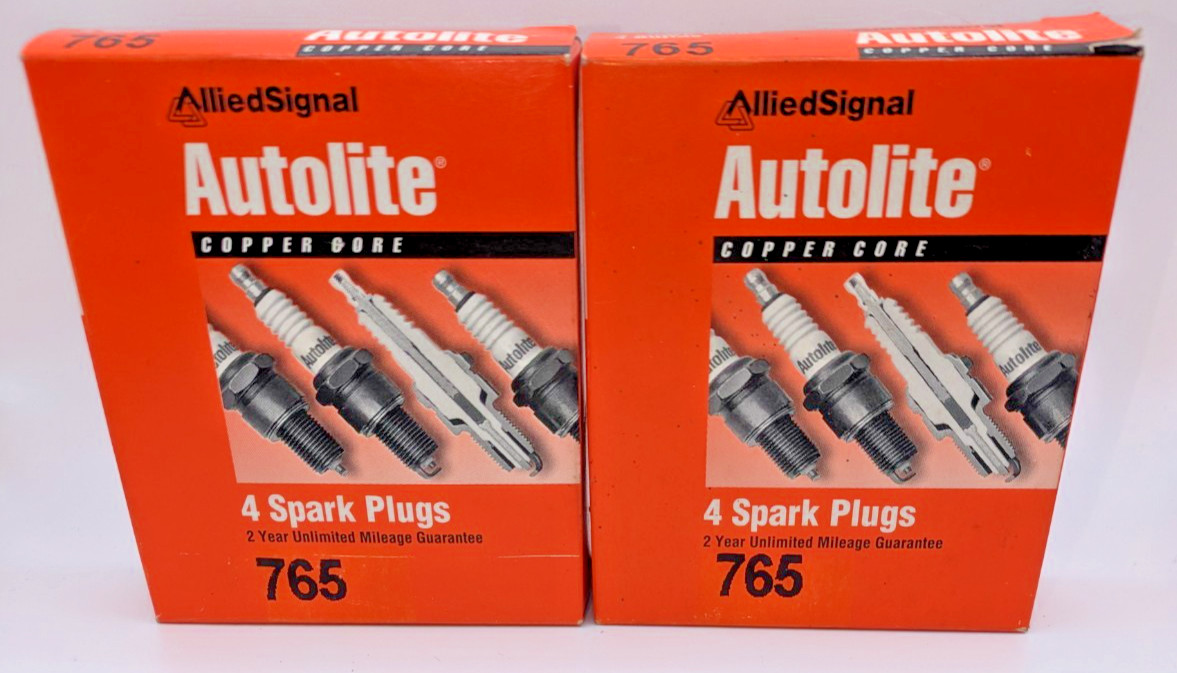Autolite 765 Copper Resistor Automotive Replacement Spark Plugs - 8 Spark Plugs