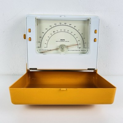 Krups Record Plus Wandwaage Küchenwaage Analog Zuwiege 3kg Orange Variogramm 80s