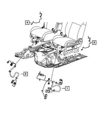 Genuine Mopar Power Seat Wiring 68071254AB