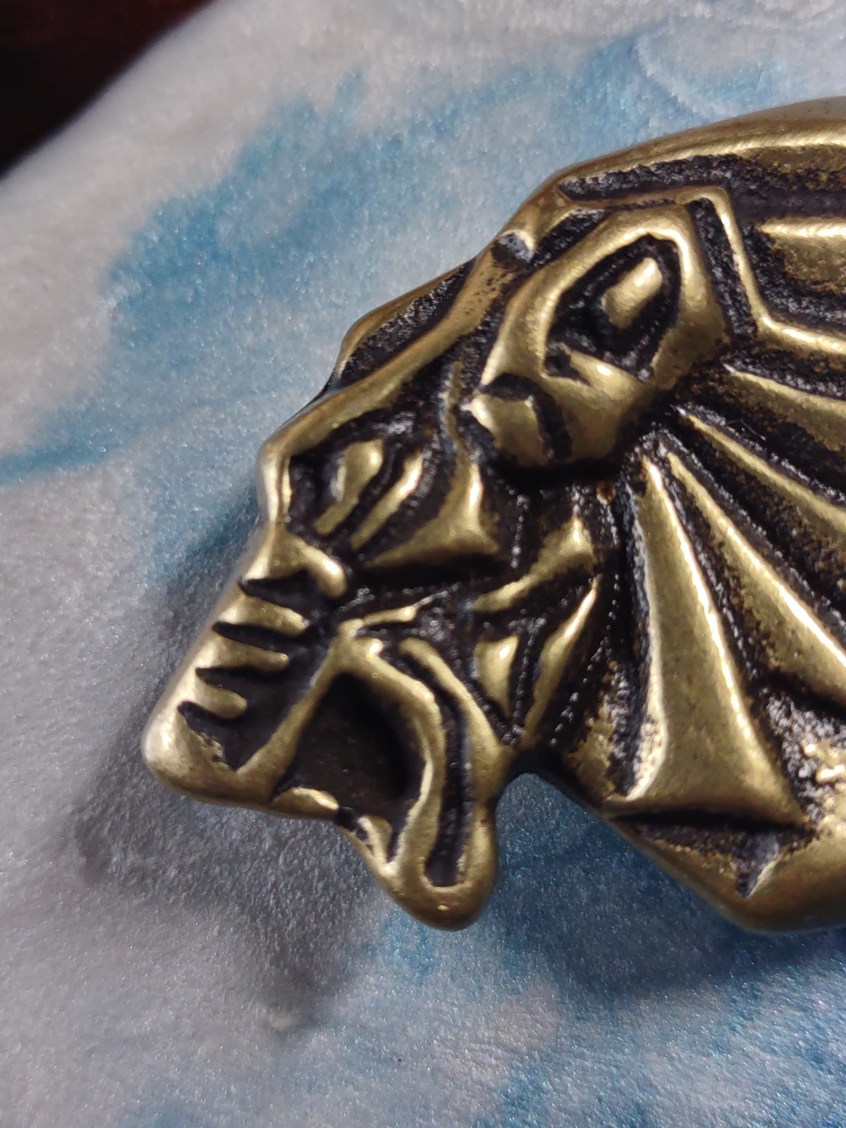 Trinity Solid Brass Belt Buckle Roaring Lion Head… - image 6