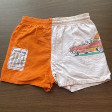 Vintage 90s Pooch Bobo 4T Toddler Shorts Orange White Graphic Beach