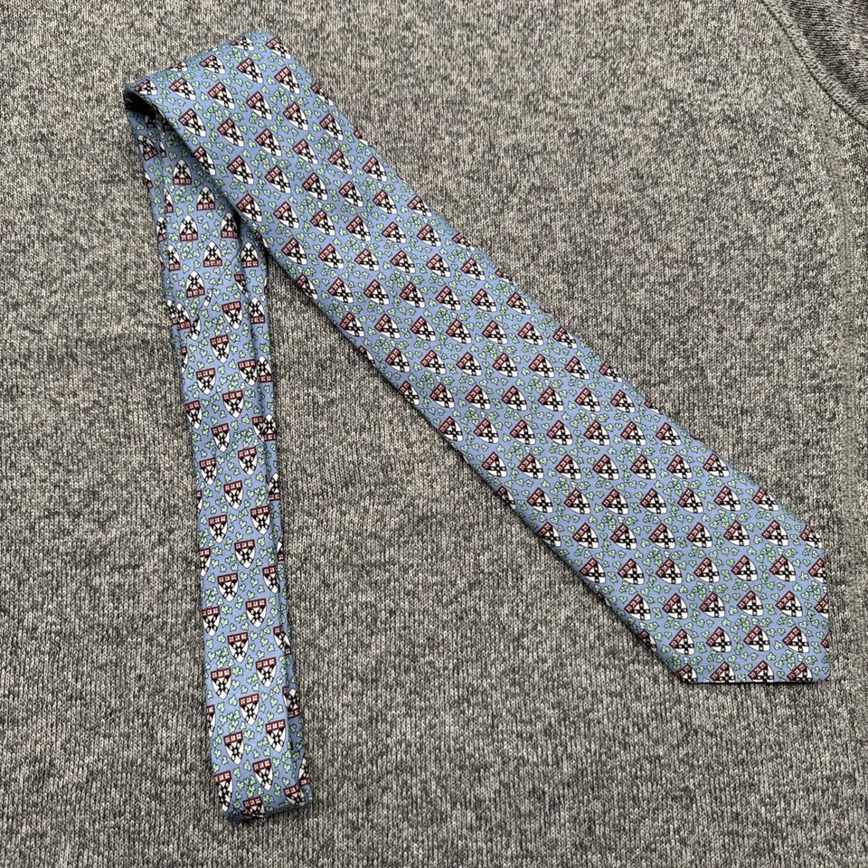 Corbata Vineyard Vines Harvard University Crest Tie Silk Ivy League EE. UU. Formal Foto 4 de 4