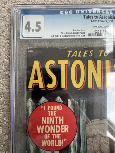 🗿Tales To Astonish #1 CGC 4.5 Atlas Comics PRE CODE HORROR 1959🔥 - Bild 2 von 6
