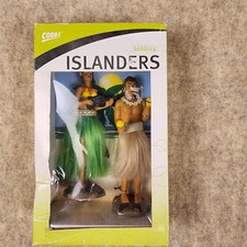 Hawaiian Dashboard Hula Dancers 2002 COBBS BOBBING ISLANDERS Man And Women Set