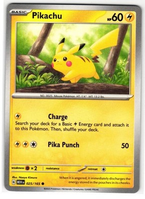 PIKACHU 025/165 SCARLET & VIOLET 151 ENGLISH POKEMON TCG | eBay