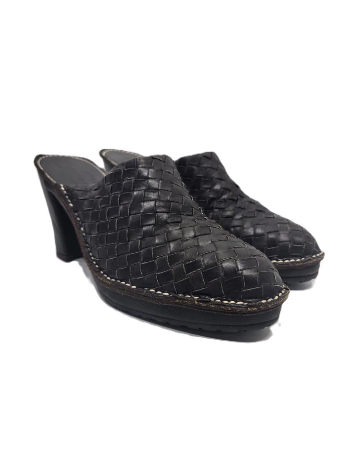 Donald J Pliner Sport Italia Cuero Mules Tacones Marrón Oscuro Mujer Talla 8 Foto 4 de 4