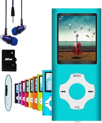 MP3 Player 32GB 4,6cm Display FM Radio Bluetooth tragbar schlank digital LCD