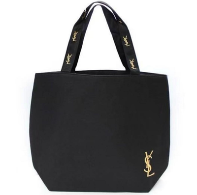 Yves Saint Laurent トートバッグ ブラック ゴールド ロゴ YSL Yves Saint Laurent Parfums Tote Bag Black Gold Logo Novelty