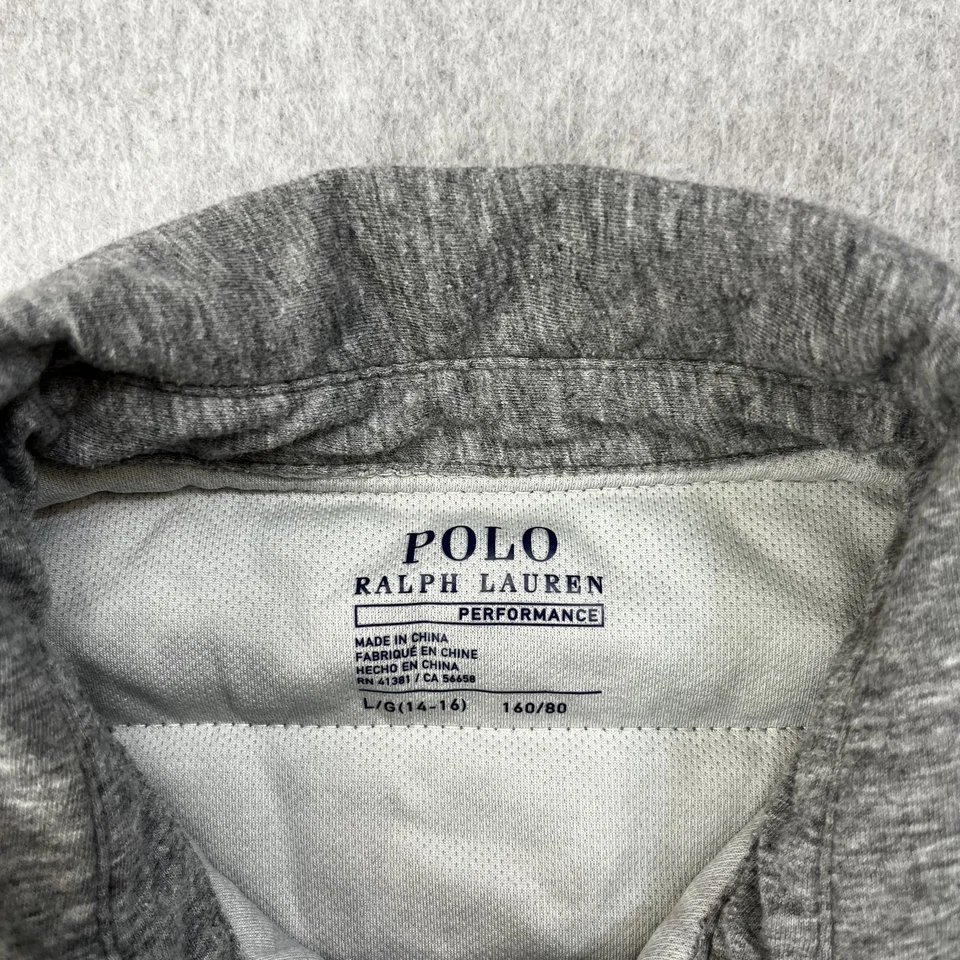 Polo Ralph Lauren Performance Jacket Youth Large 14/16 Gray Quilted Shacket - Image 3 of 4