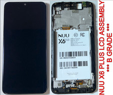 NUU X6 Plus LCD Display Touch Screen Assembly  Frame OEM Phone Part  B GRADE