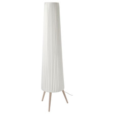 IKEA ÖKENSAND Stehlampe Buchenbeine weiß Plissee Schirm 154 cm modern Leuchte