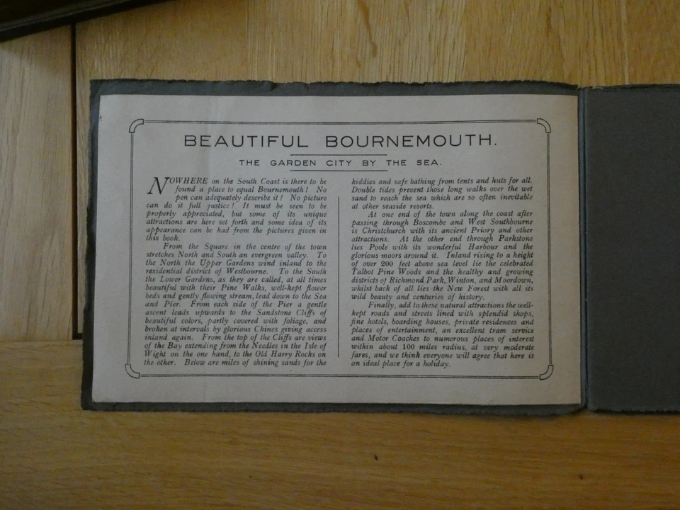 1930s Booklet of 12 Mounted Real Photo Postcards of Bournemouth, Dorset - Image 2 of 4